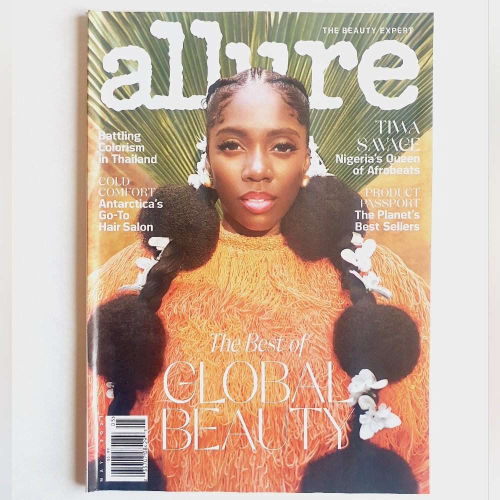 Allure Magazine May, 2021 - Tiwa Savage - The Best of Global Beauty.